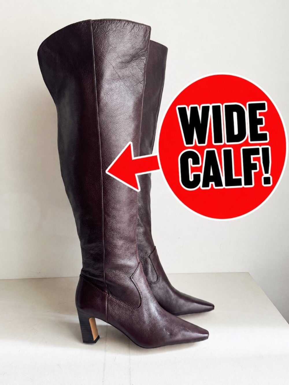 Vince Camuto Anthropologie Shalie 2  Boot Oxblood Burgundy 9.5 WIDE CALF